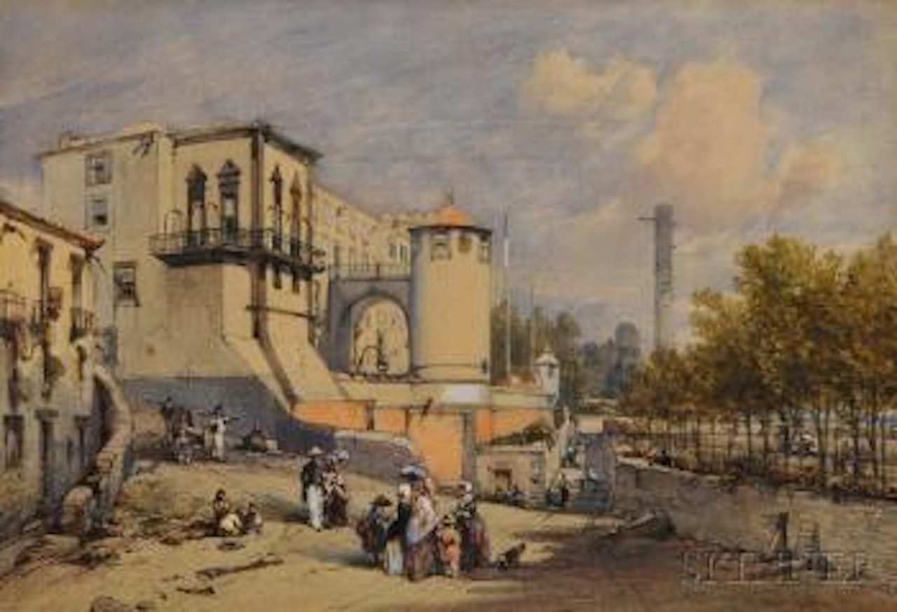 View in Contrai, (Flanders) ,
1854 by William Callow