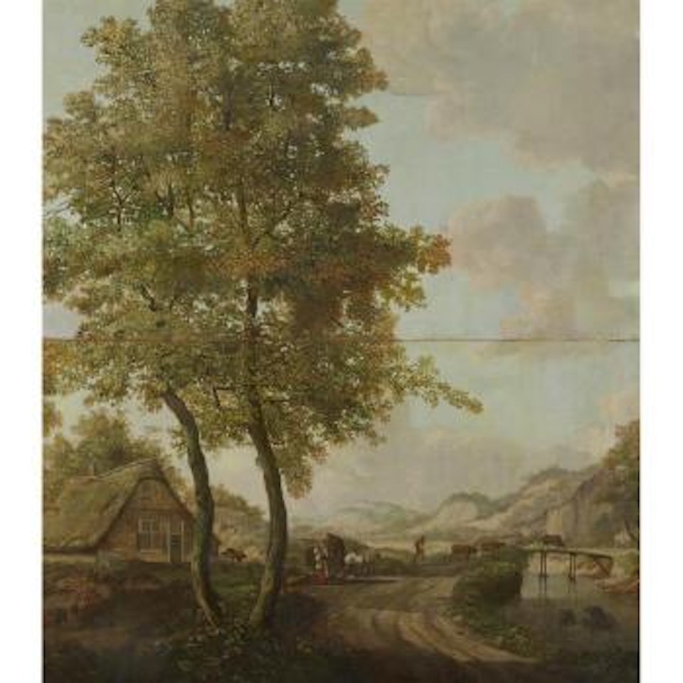 Saddling the Horse , by Dutch School