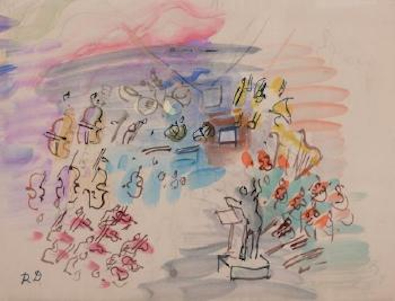 Le Chef d'Orchestre ,
Circa
1948 by Raoul Dufy