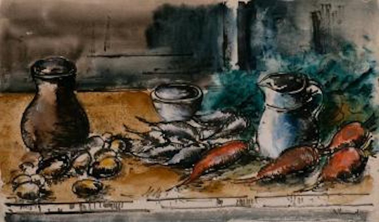 La Table Chargee , by Maurice de Vlaminck