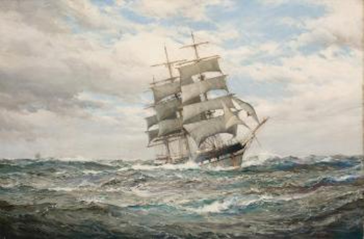 In Pursuit , by Montague Dawson