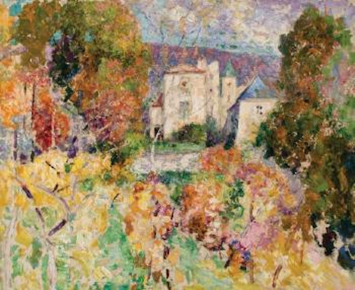 Chateau with Flowering Trees , by Victor Charreton