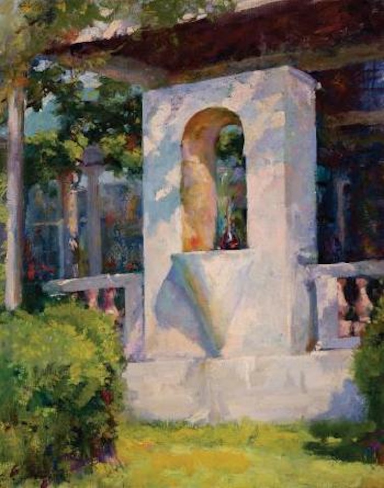 Crystal Fountain and Loggia at Laurelton Hall ,
1925 by Luigi Lucioni