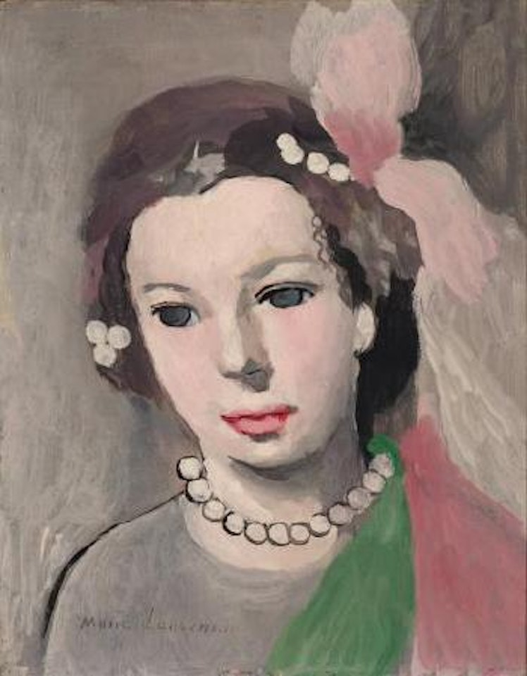 Buste de Jeune Fille au Collier de Perles , by Marie Laurencin