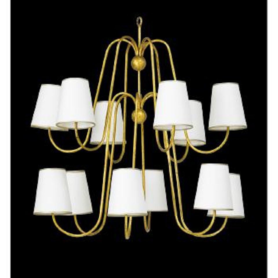 Twelve-arm bouquet chandelier , by Jean Royere