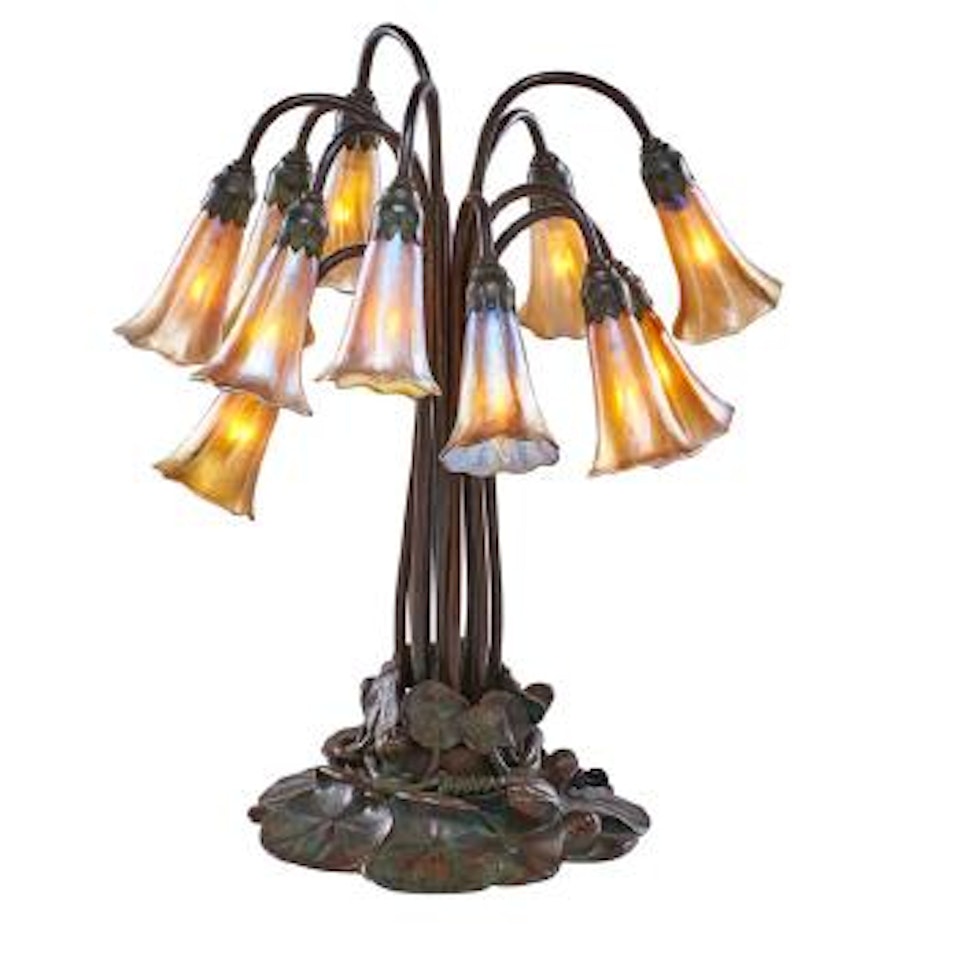 Twelve-light Lily table lamp , by Tiffany Studios