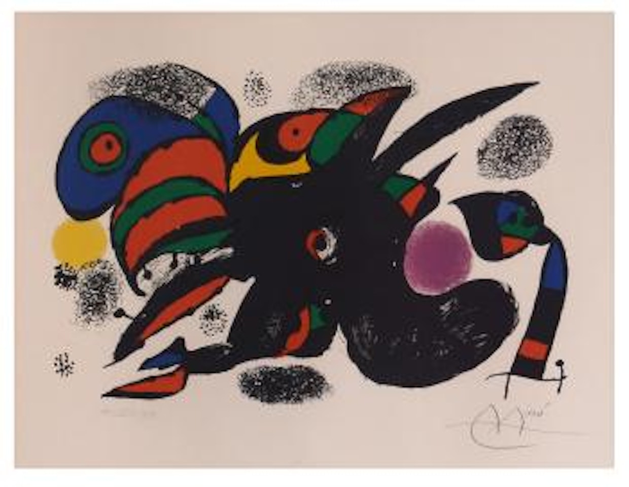 Abstract composition , by Joan Miró