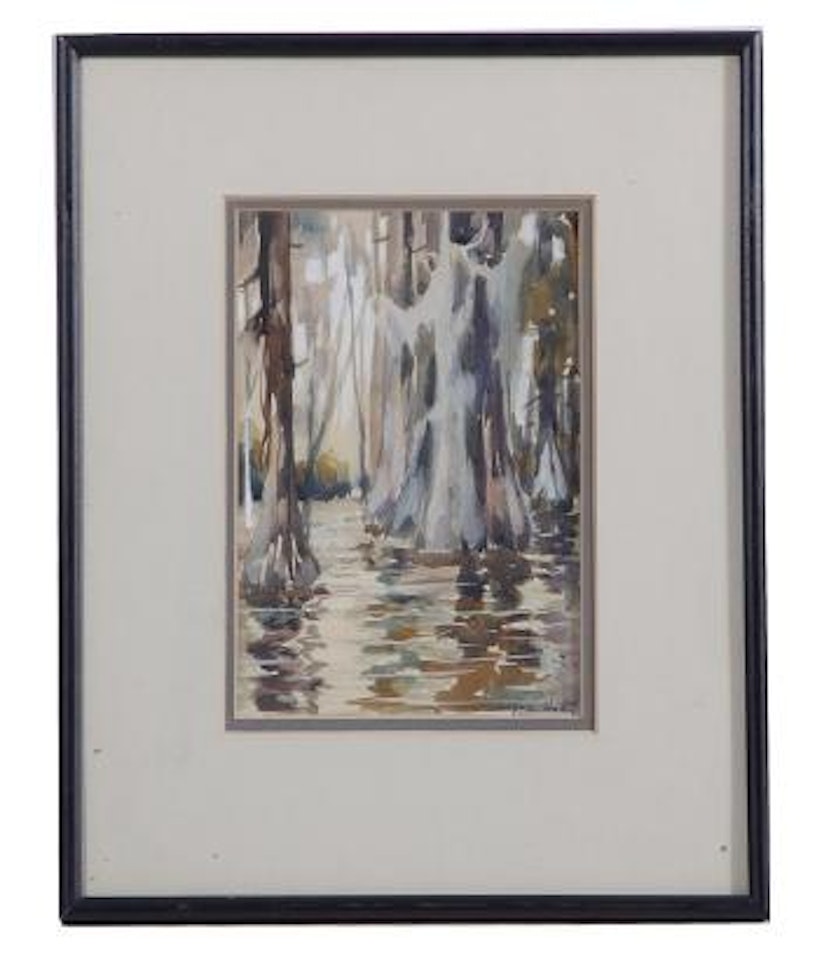 In Cypress Gardens ,
Circa
1930 by Alfred Hutty