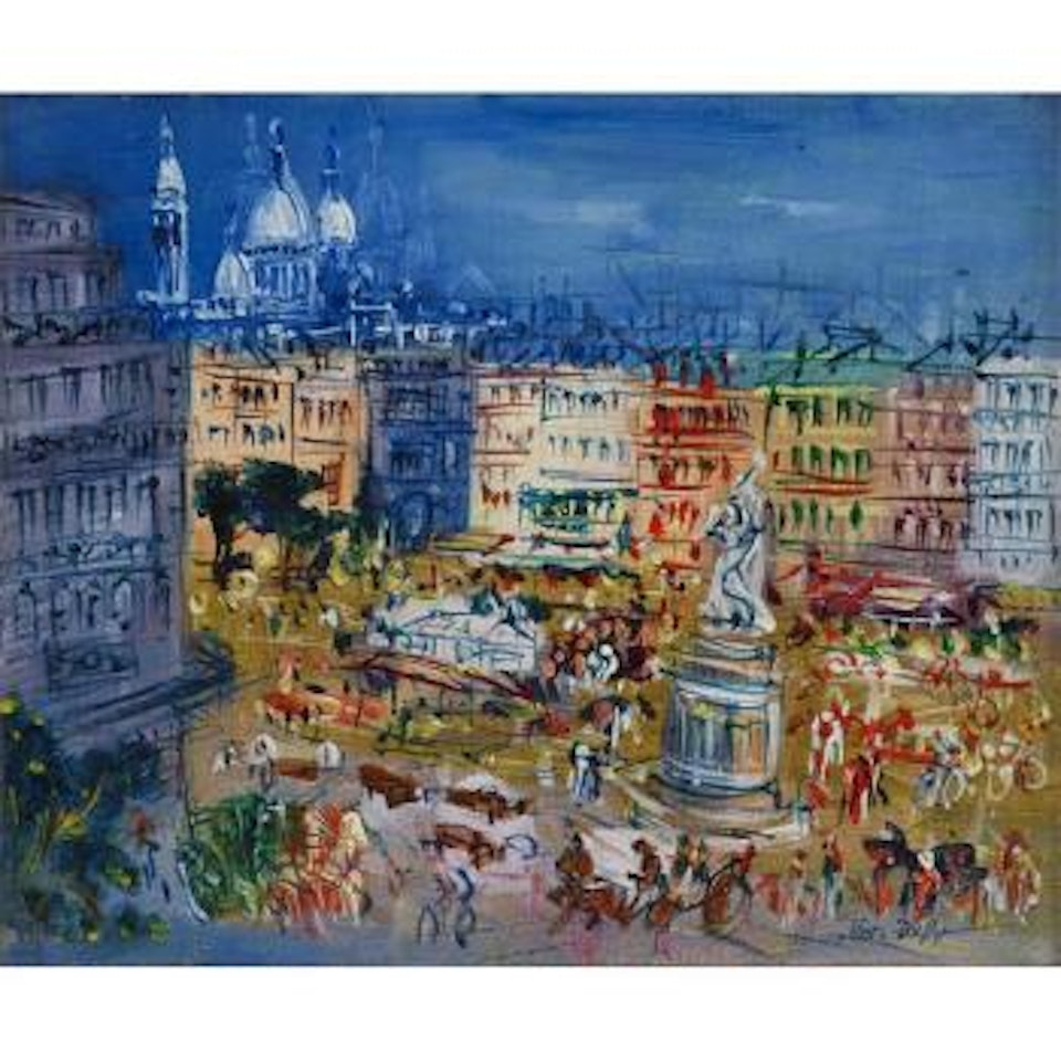 Paris - Place Clichy , by Jean Dufy