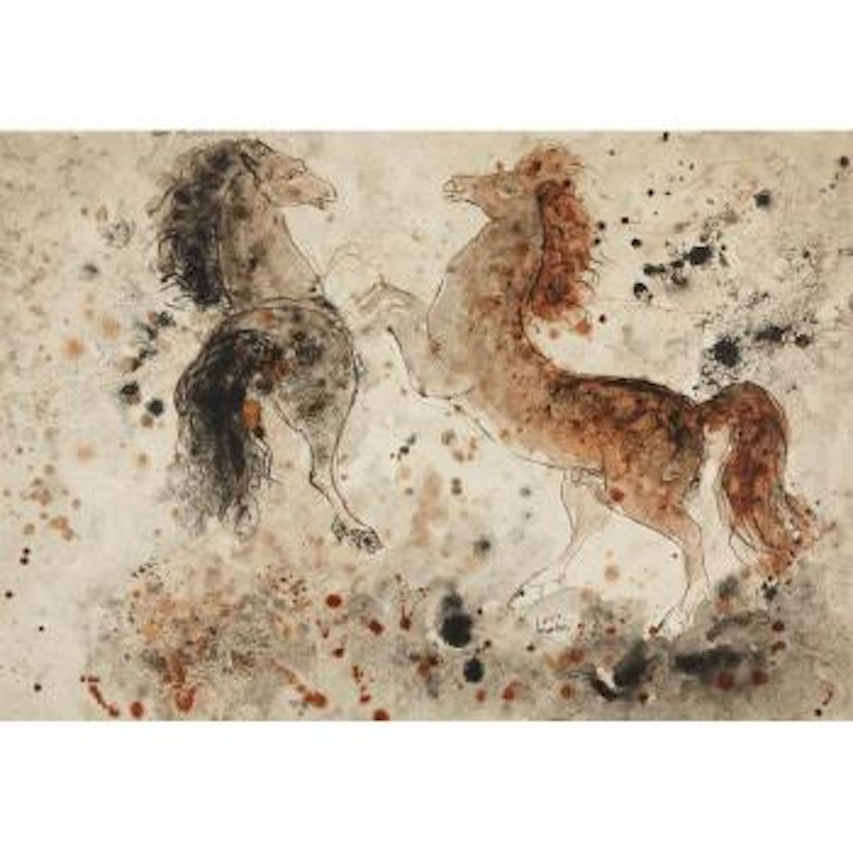 Two Arabian Horses , by Reuven Rubin