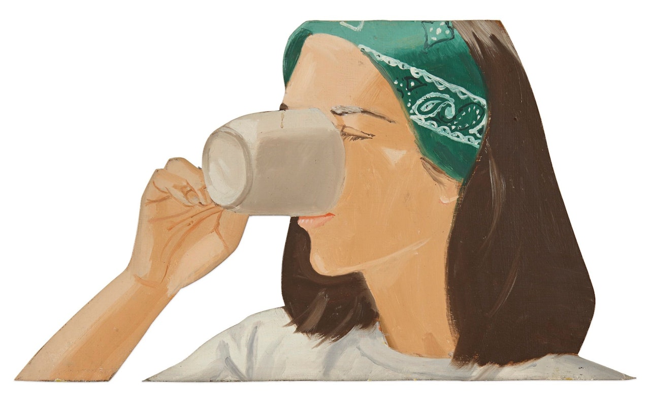 ADA WITH COFFEE II by Alex Katz
