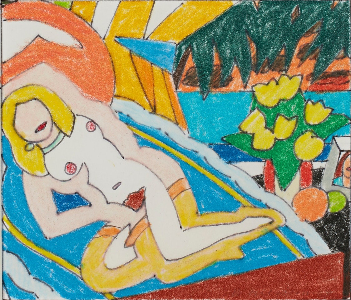 STUDY FOR SUNSET NUDE (KNEES UP) by Tom Wesselmann