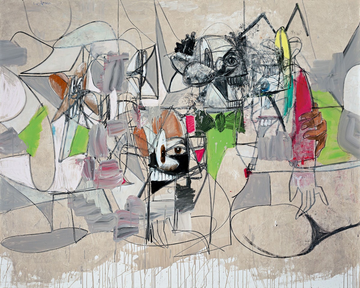 RAINY DAY BUTLER by George Condo