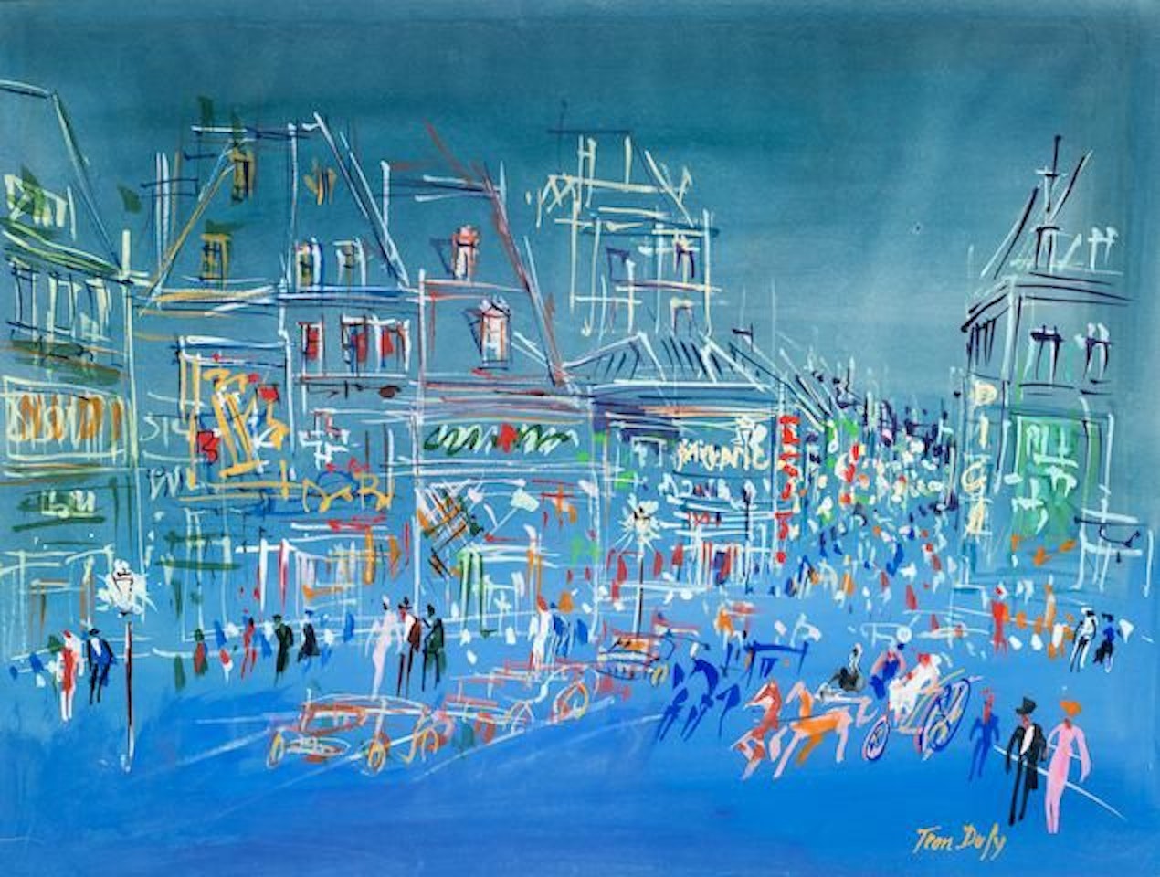 Pigalle, la nuit by Jean Dufy