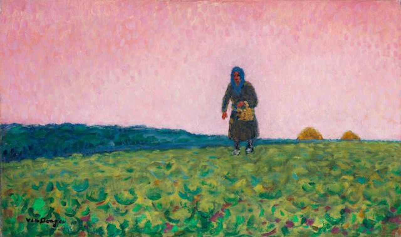 Paysage dans les champs: la sage femme by Kees van Dongen
