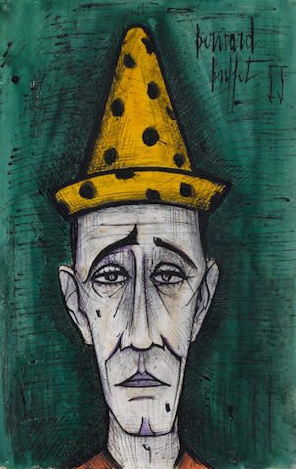 Tête de clown by Bernard Buffet