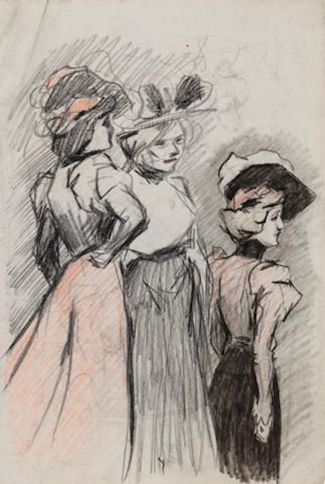 Recto: Trois femmes au chapeau; Verso: Femme au chapeau by Pablo Picasso