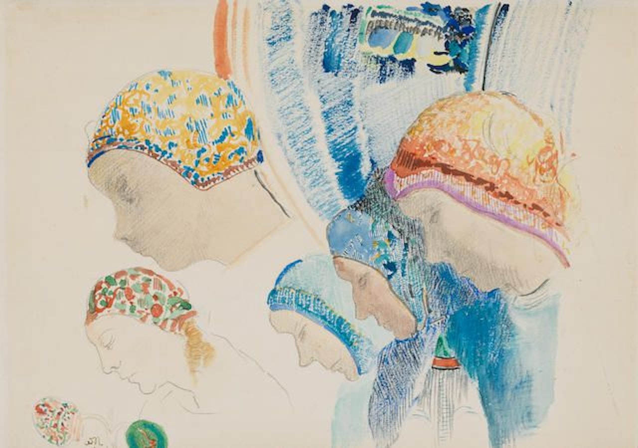 Profils de Hollandaises by Odilon Redon
