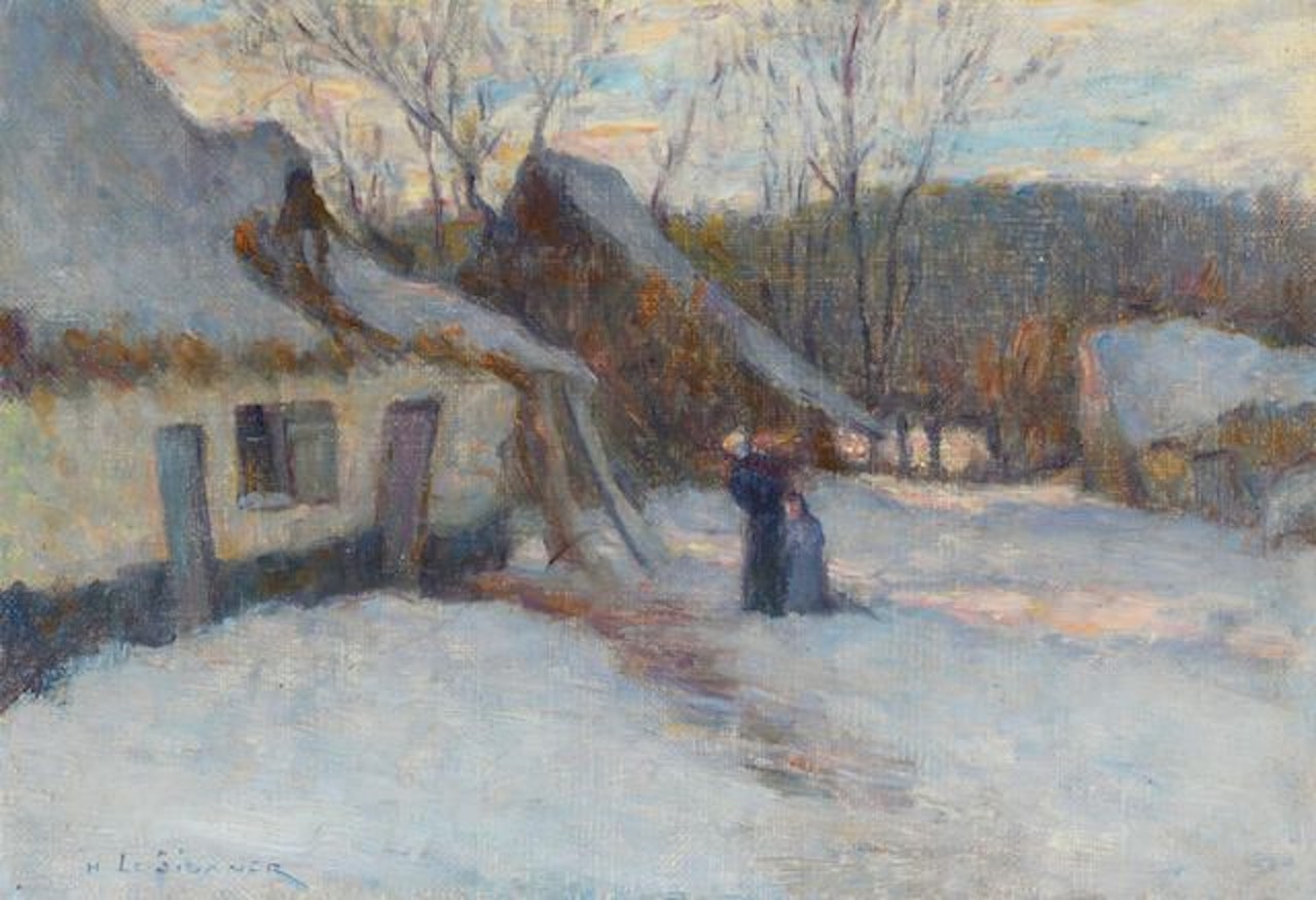 Paysage de neige, Etaples by Henri Le Sidaner
