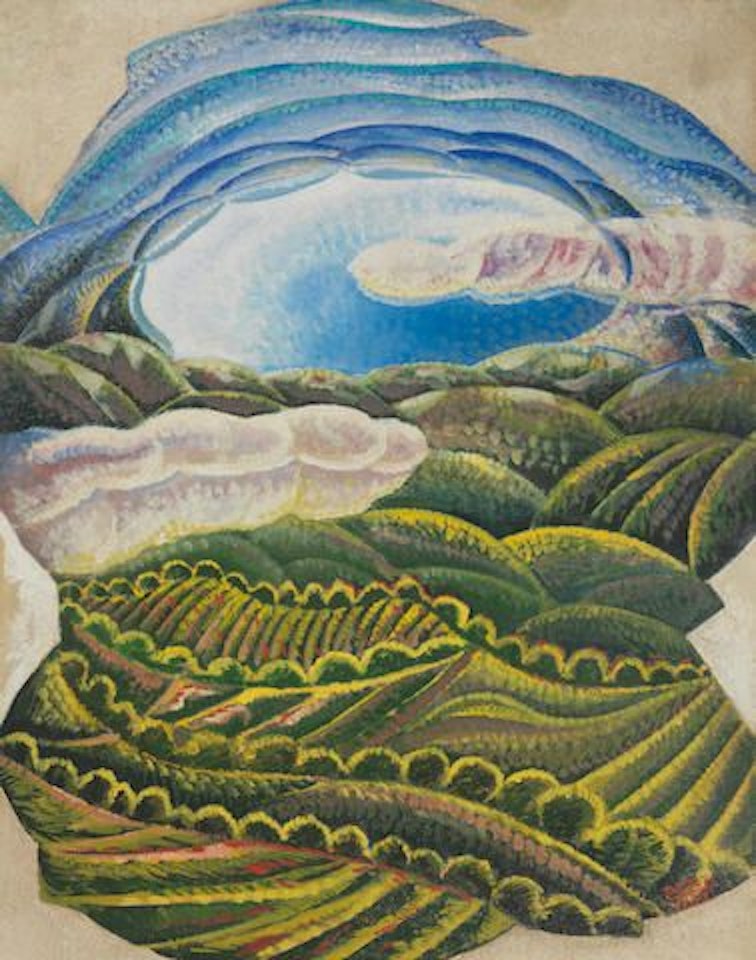 Paesaggio con lago by Gerardo Dottori