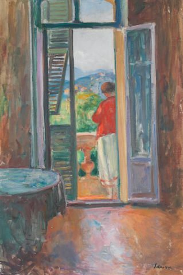 Sur le balcon, au Cannet by Henri Lebasque
