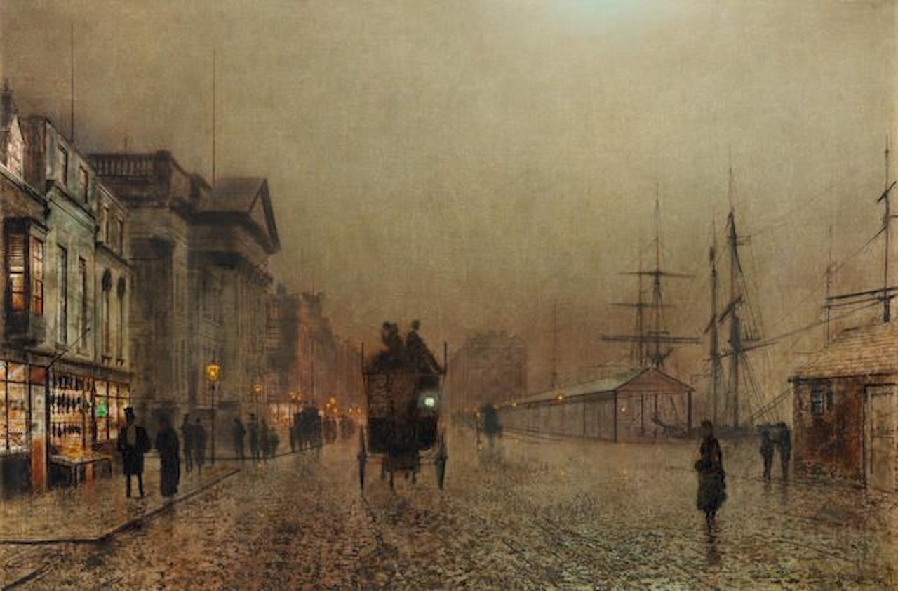 Liverpool docks by moonlight by John Atkinson Grimshaw