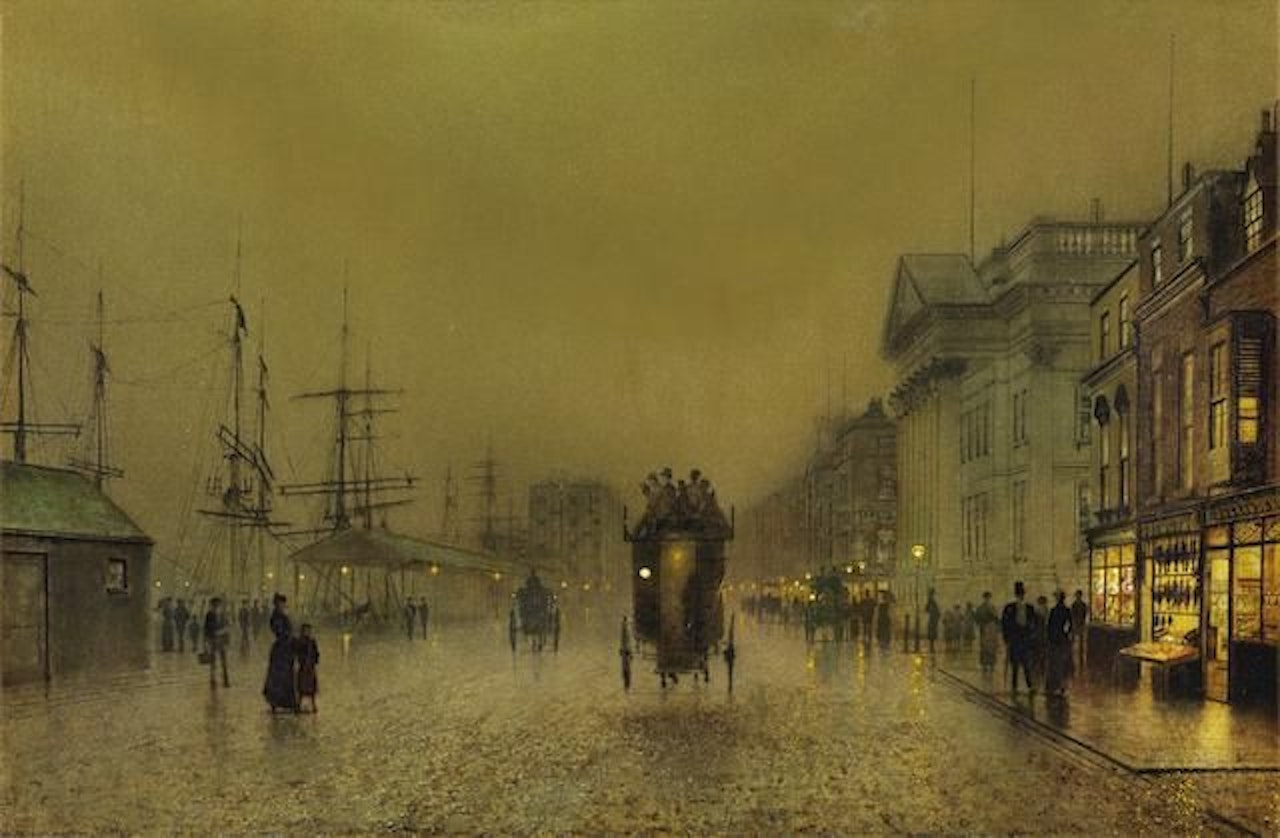 Liverpool lights, Salthouse Docks by John Atkinson Grimshaw
