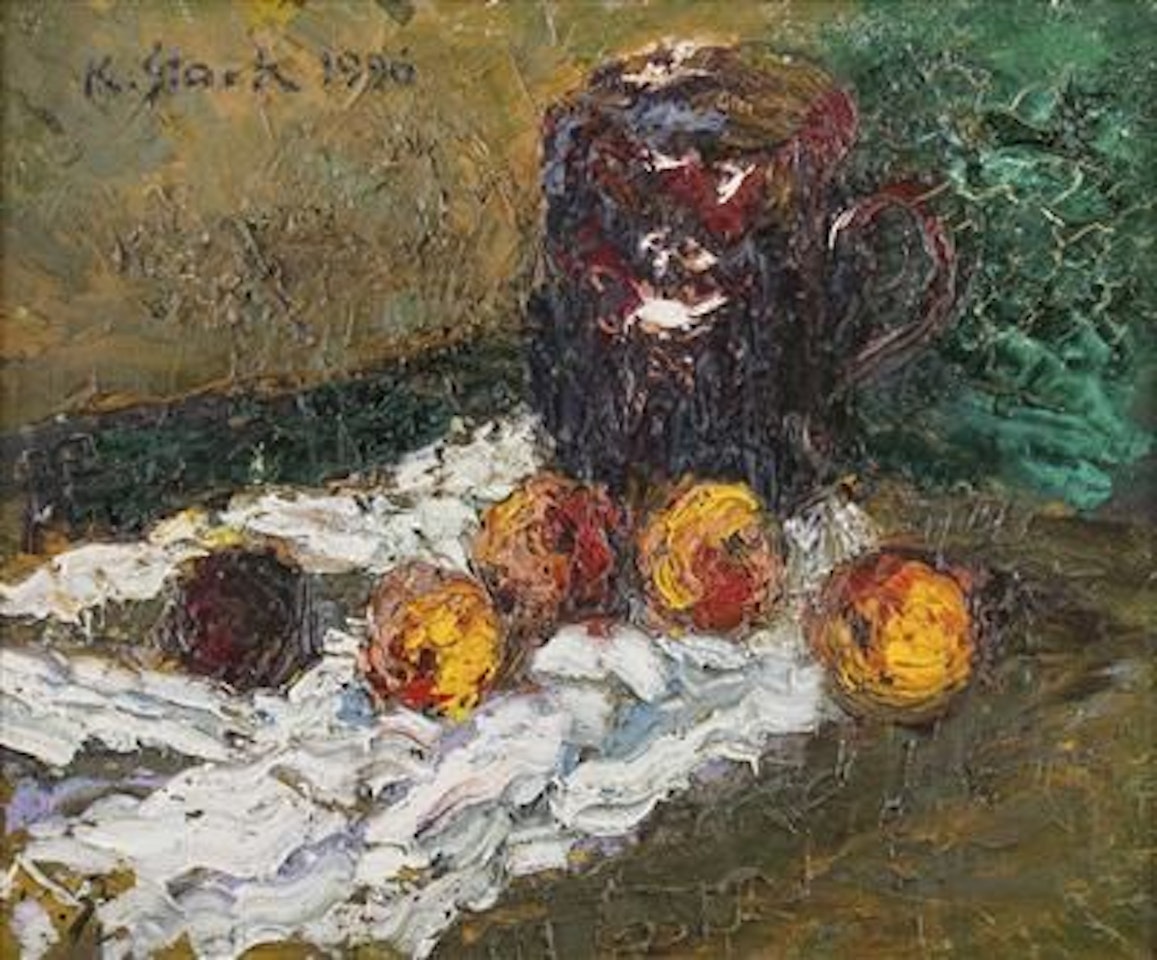 Still Life with Brown Pitcher and Apples by Karl Stark