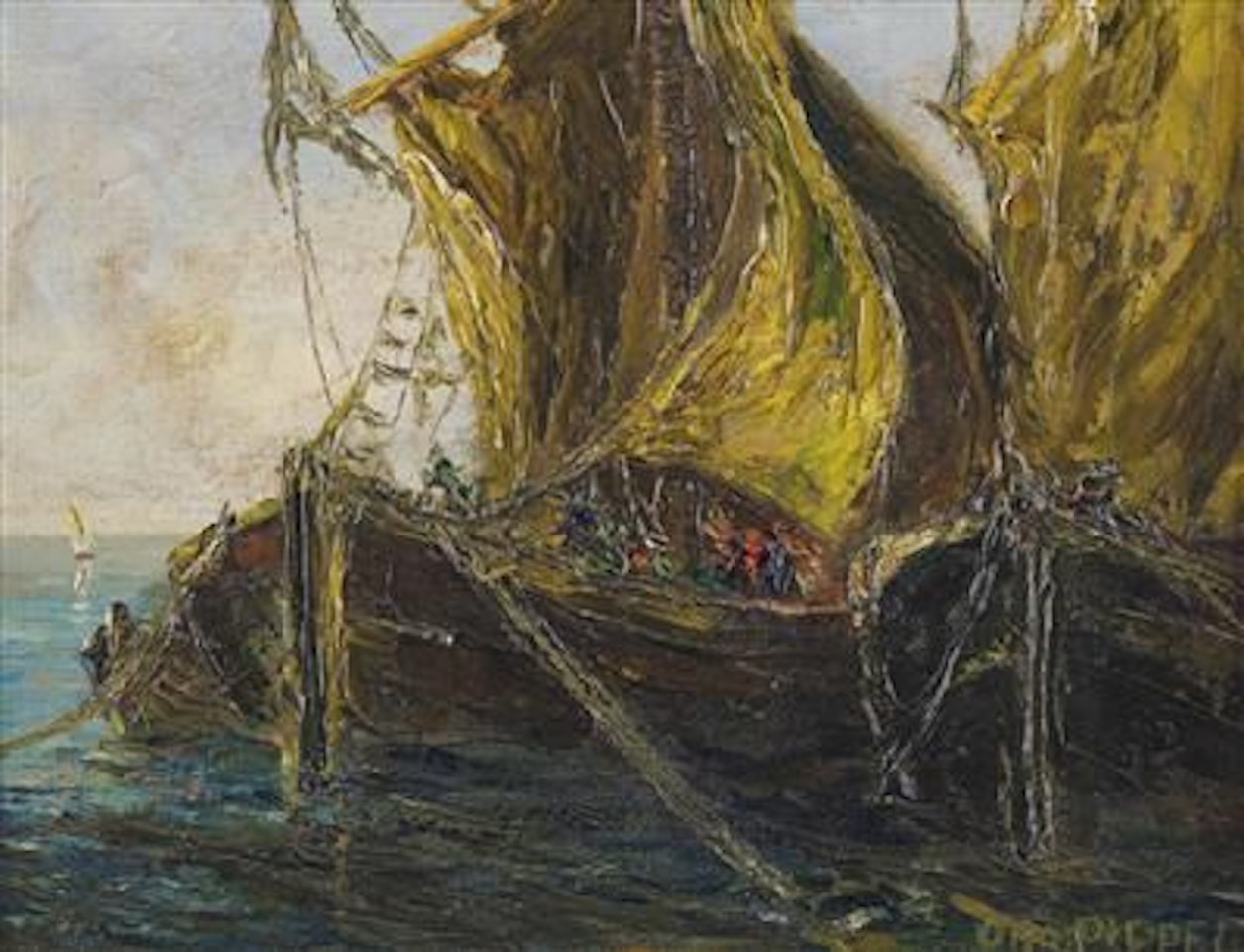 In the Fischerhafen by Otto Pippel
