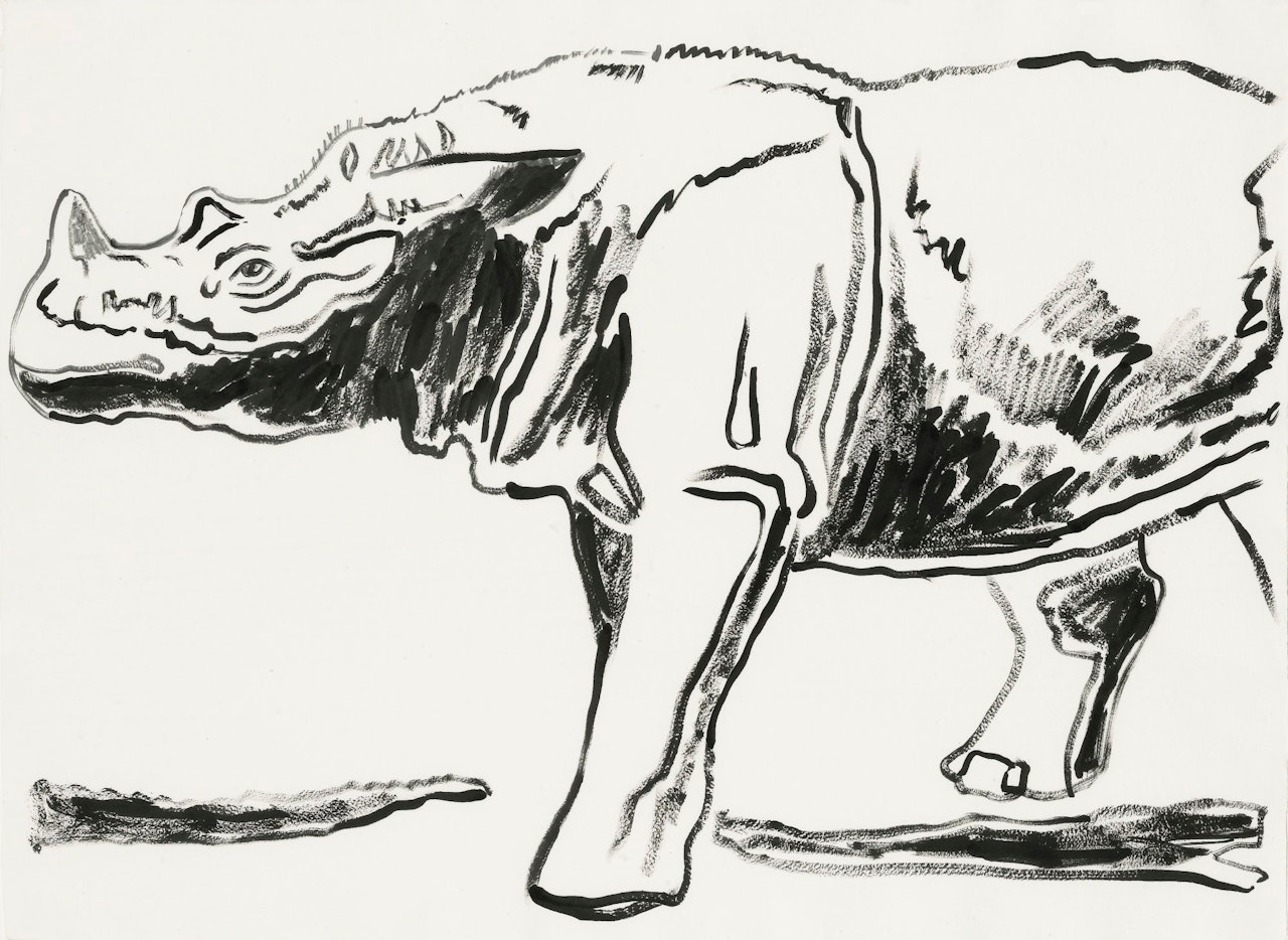 VANISHING ANIMALS, SUMATRA'S RHINOCEROS by Andy Warhol