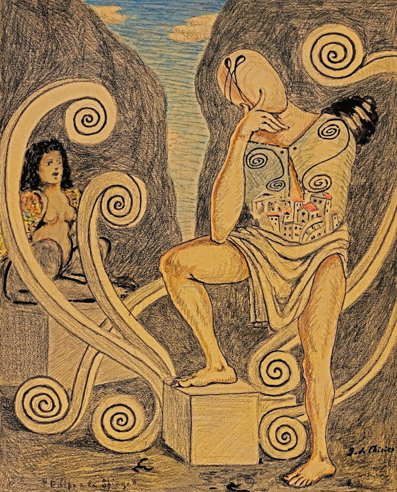 EDIPO E LA SFINGE (OEDIPUS AND THE SPHINX) by Giorgio de Chirico