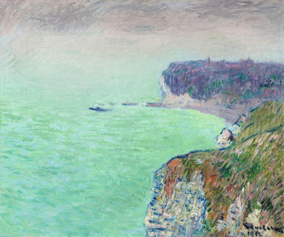 VAPEURS DEVANT LES FALAISES DE GRAINVAL by Gustave Loiseau