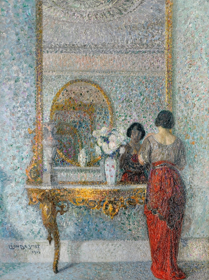 FEMME AU MIROIR by Leon de Smet