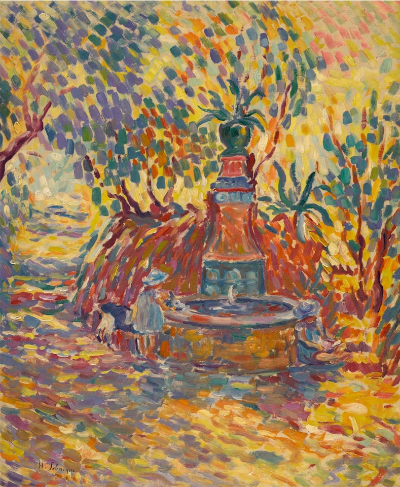 SAINT-TROPEZ, FILLETTES À LA FONTAINE by Henri Lebasque