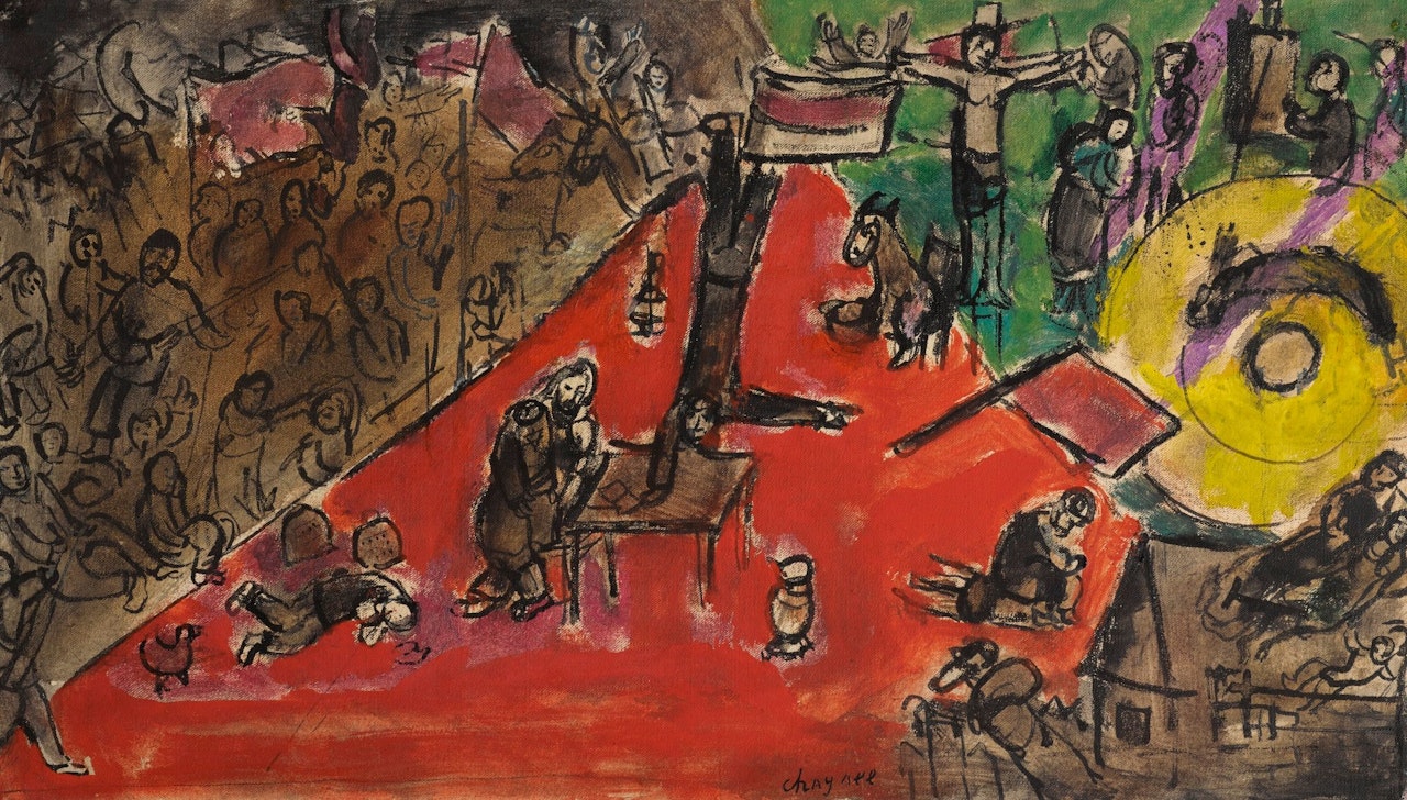 LA RÉVOLUTION (ESQUISSE) by Marc Chagall