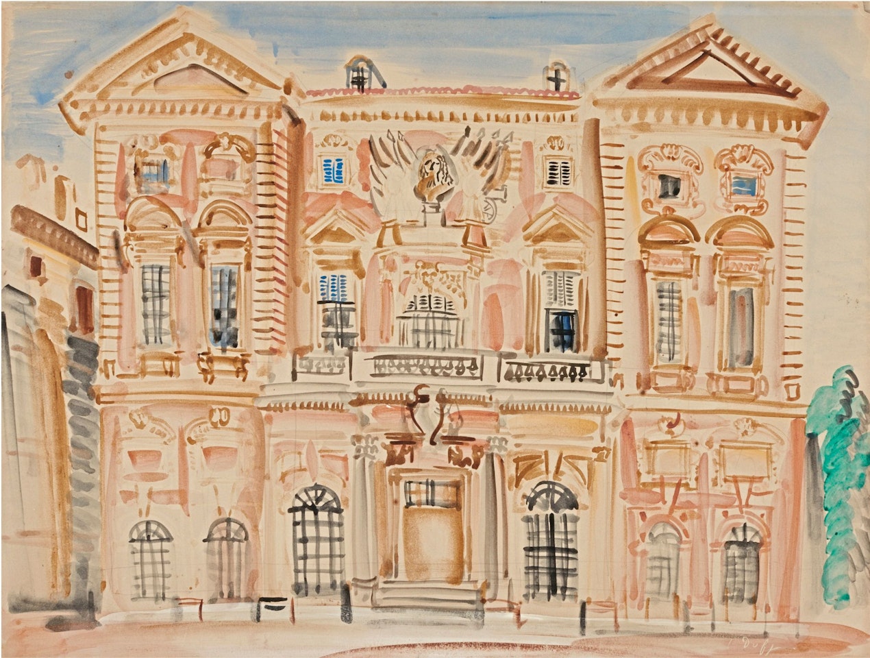 L'HÔTEL DE VILLE DE MARSEILLE by Raoul Dufy