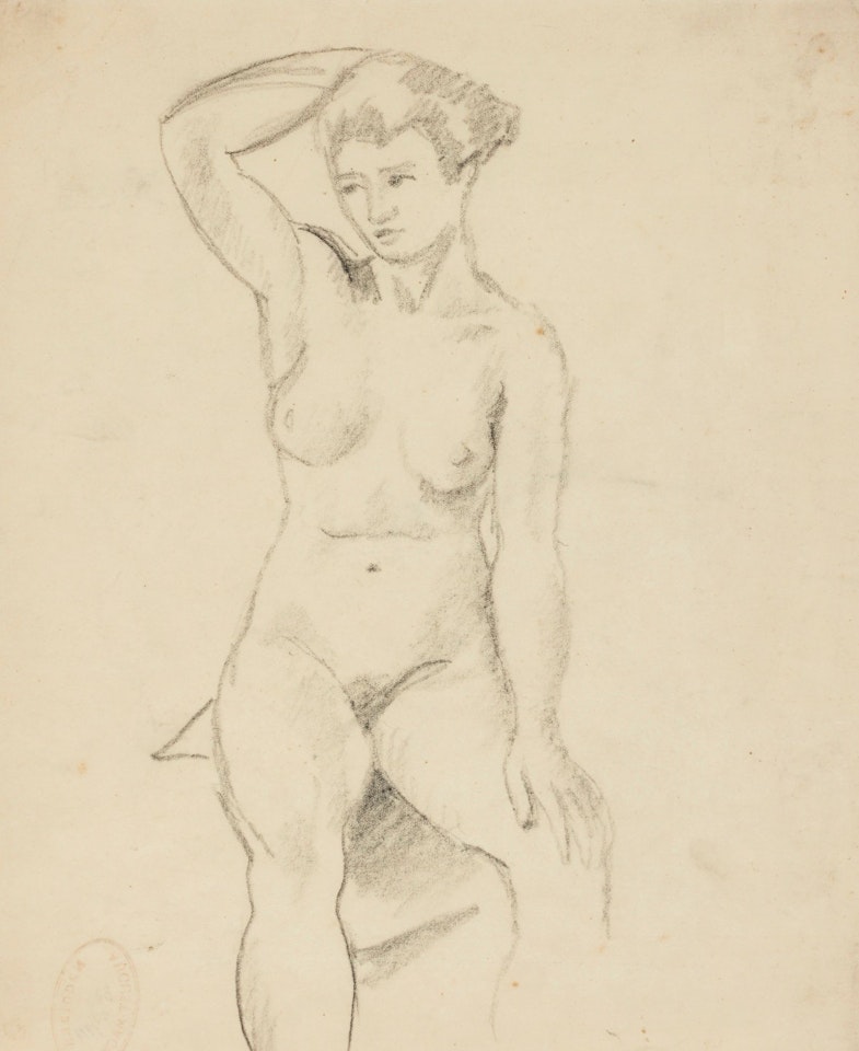WEIBLICHER AKT 74 (FEMALE NUDE 74) by August Macke