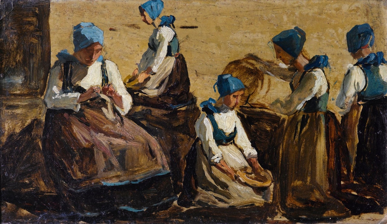 ÉTUDE DE BRETONNES by Eugène Boudin
