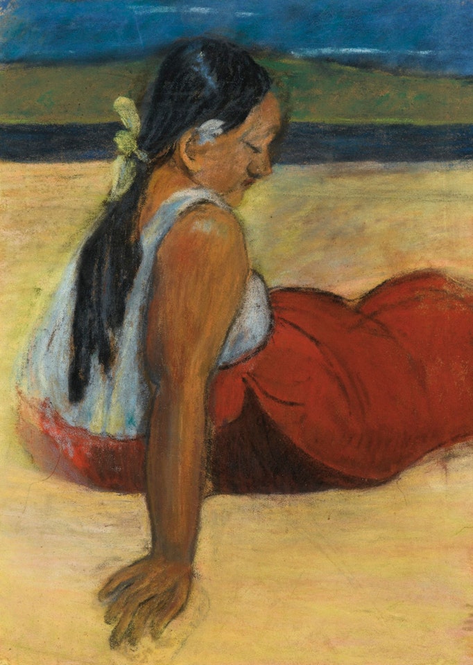 TAHITIENNE ASSISE by Paul Gauguin