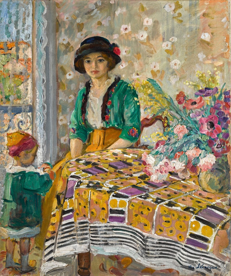 MARTHE ET PIERRE LEBASQUE DANS UN INTÉRIEUR by Henri Lebasque