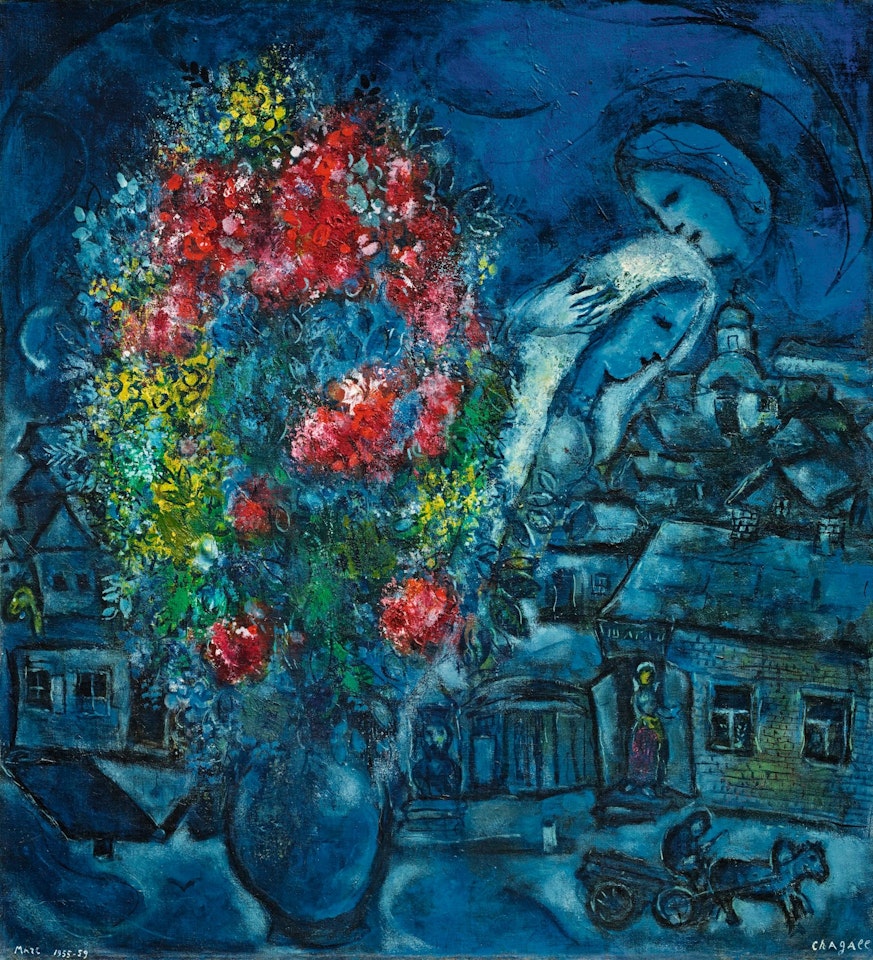 LE VILLAGE BLEU by Marc Chagall