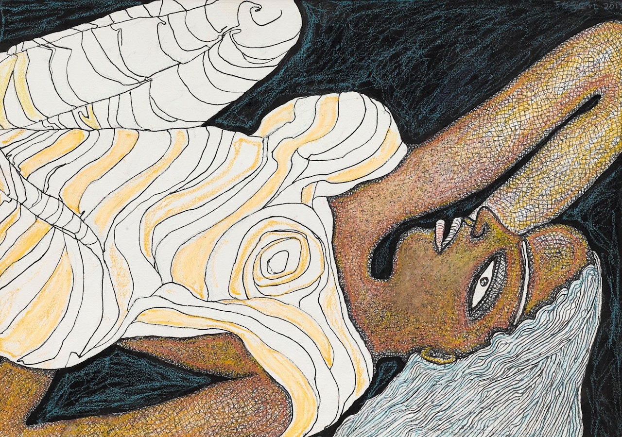 UNTITLED (WOMAN RECLINING) by Jogen Chowdhury