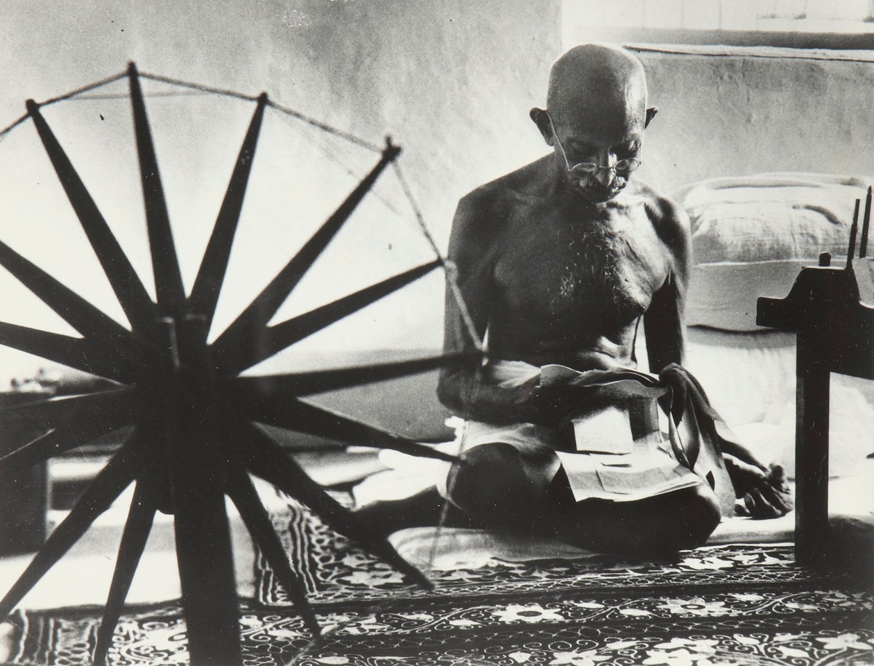 MAHATMA GANDHI, THE SPINNER  by Margaret Bourke-White