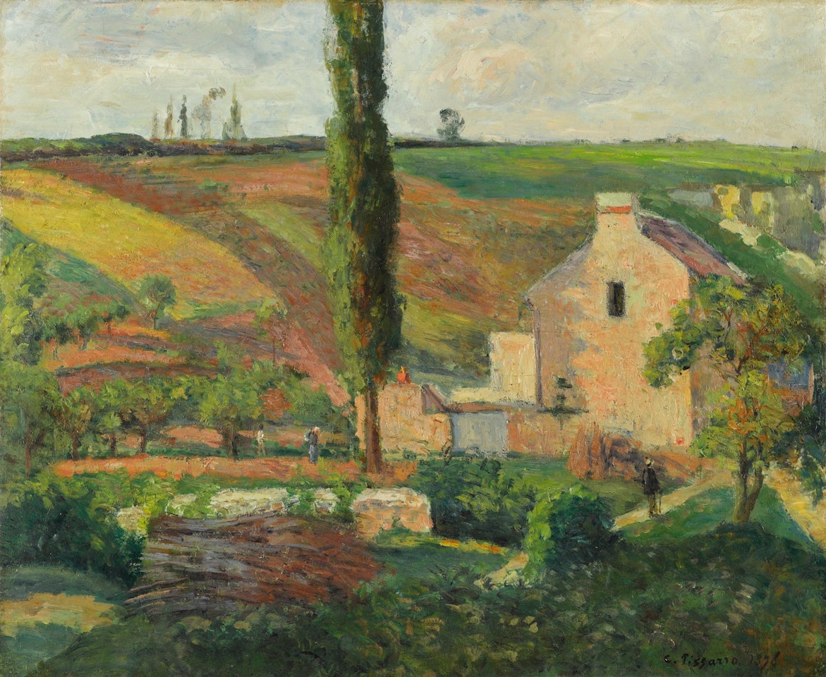 LA CÔTE DES MATHURINS À L'HERMITAGE, PONTOISE by Camille Pissarro