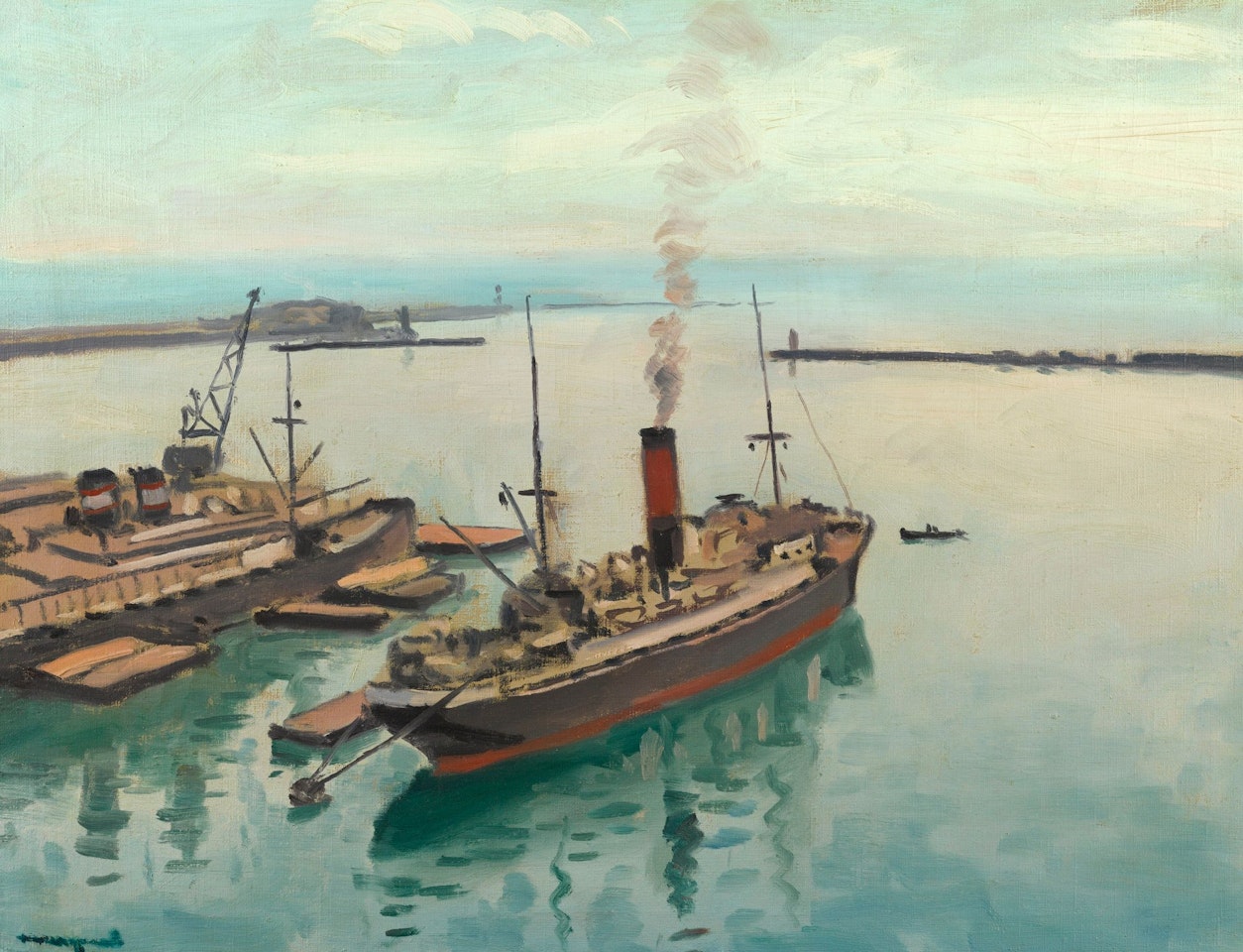 BATEAU AMARRÉ by Albert Marquet