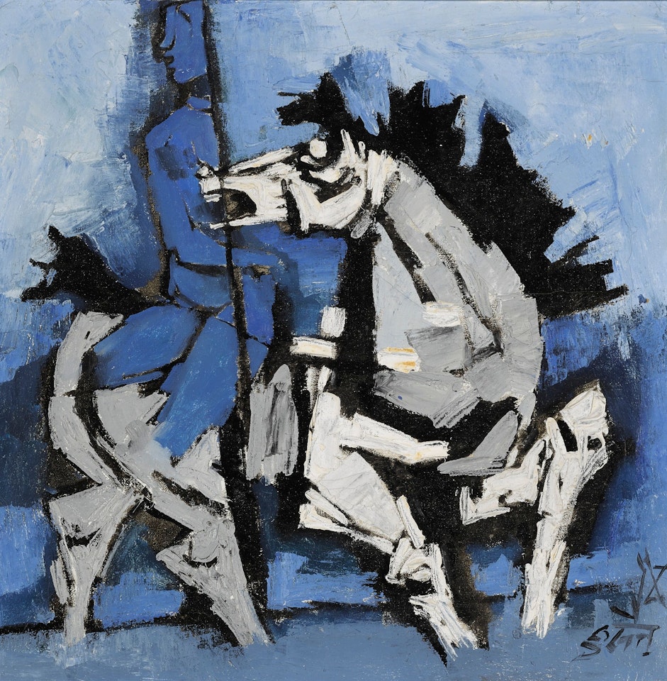 UNTITLED (WOMAN ON A HORSE)  by M.F. Husain
