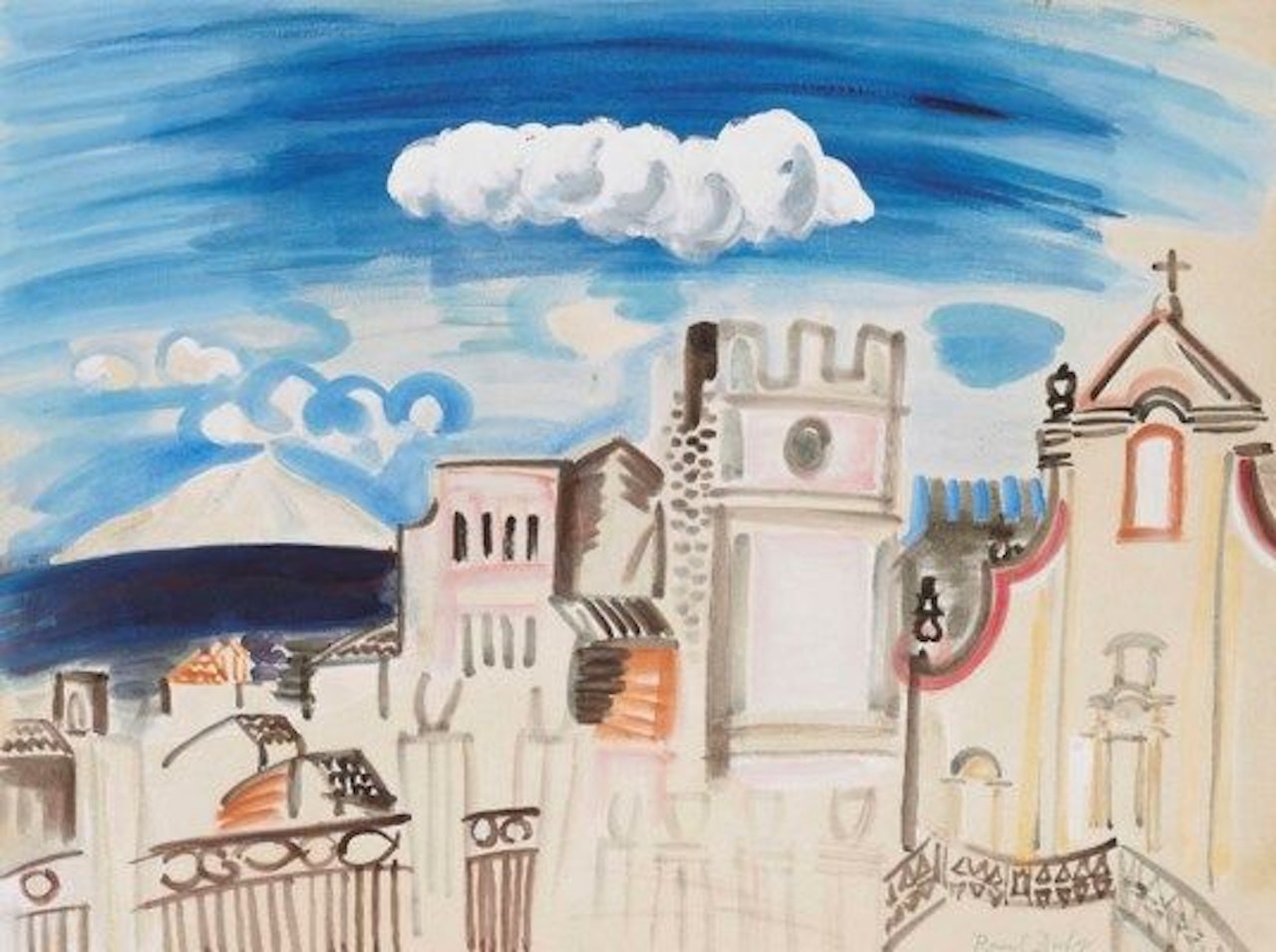L'église de Taormina by Raoul Dufy