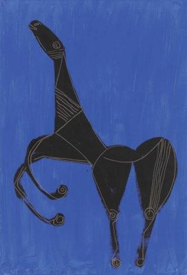 Cavallo su sfondo blu by Marino Marini