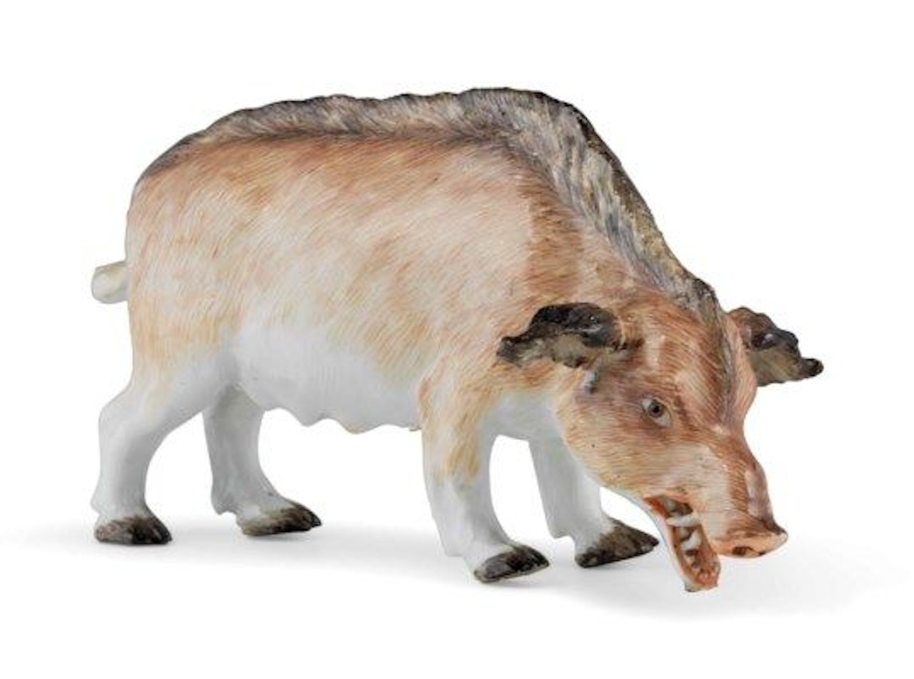 MODEL OF A WILD BOAR SOW by Johann Joachim Kändler