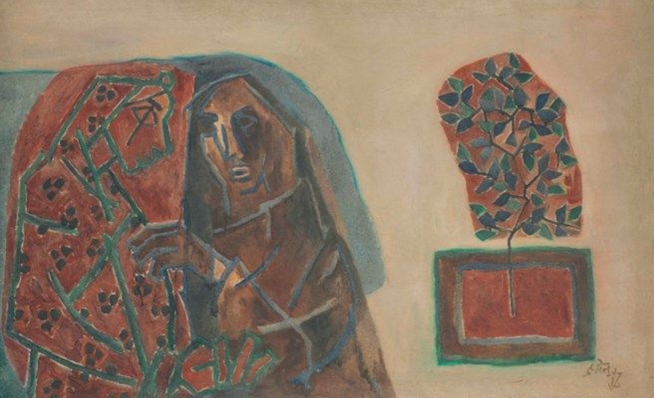 Untitled (Two Women) by M.F. Husain